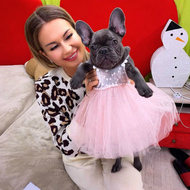 Фото дня: Марина Африкантова нарядила собаку в платье