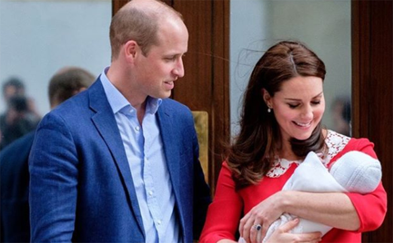 Принц Уильям, герцогиня Кейт Миддлтон и их новорожденный сын Луи ​Фото: «Инстаграм»  