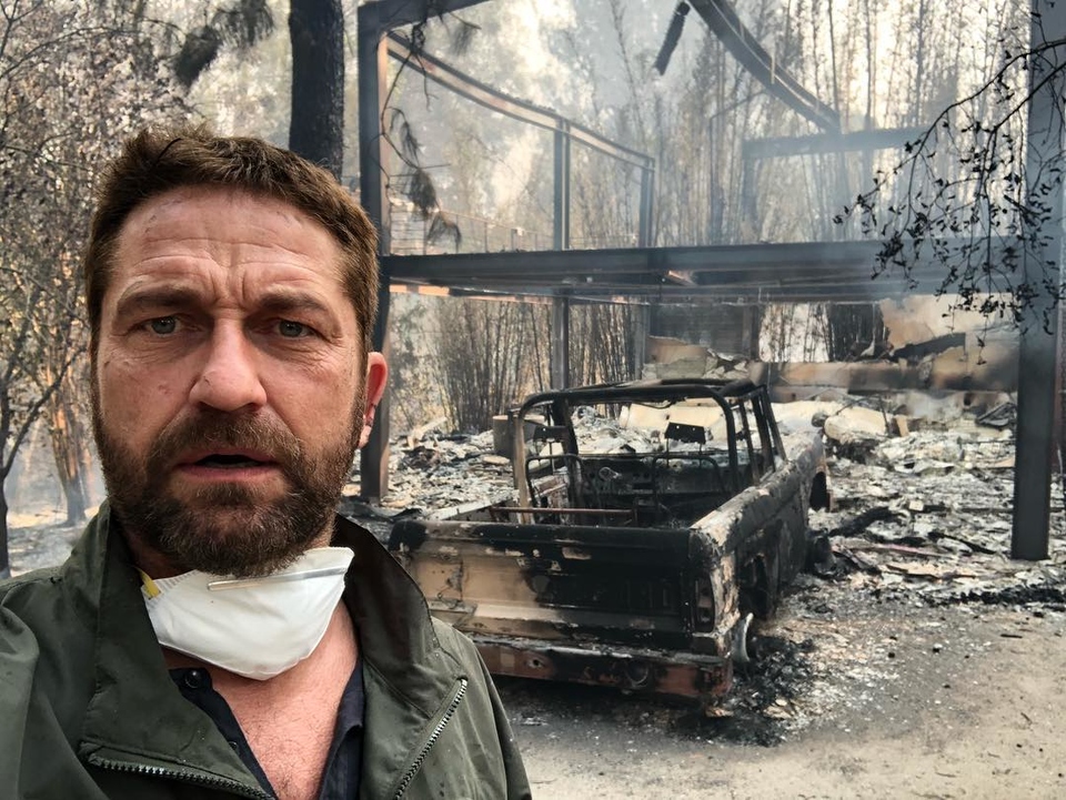 Батлер опубликовал&nbsp;снимок сгоревшего дома Фото: «Инстаграм» 