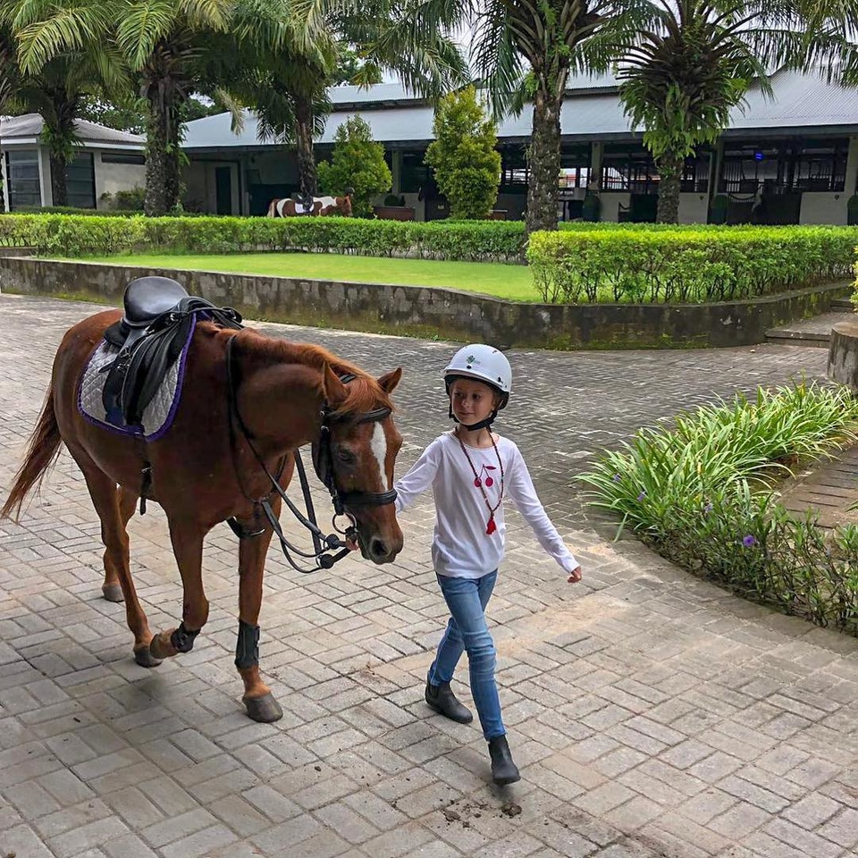 Дочь Вики занимается конным спортом… Фото: «Инстаграм»  